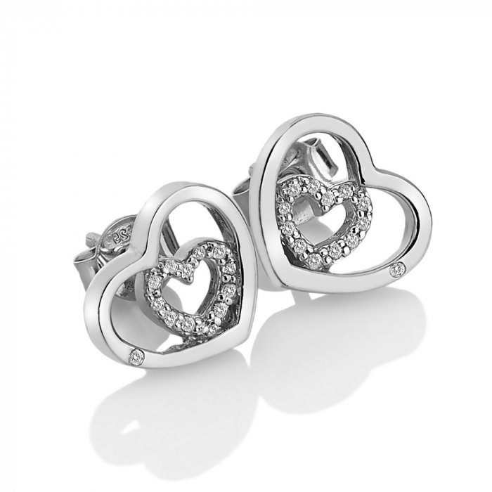 Strieborné náušnice Hot Diamonds Adorable Encased DE548