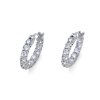 Strieborné náušnice s krištáľmi Swarovski Oliver Weber Glacier CZ WHI