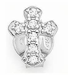 Strieborné náušnice Amen Cross