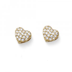 Strieborné náušnice s krištáľmi Swarovski Oliver Weber Unica golden white