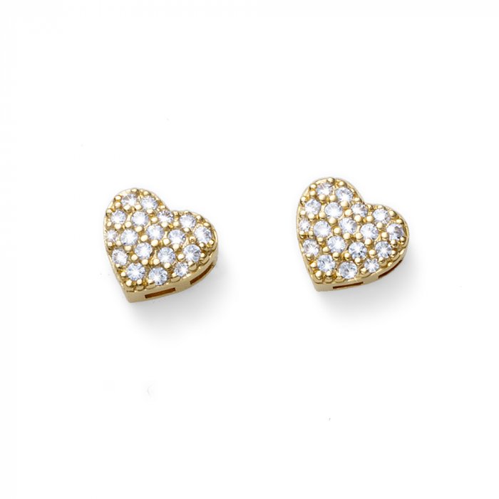 Strieborné náušnice s krištáľmi Swarovski Oliver Weber Unica golden white