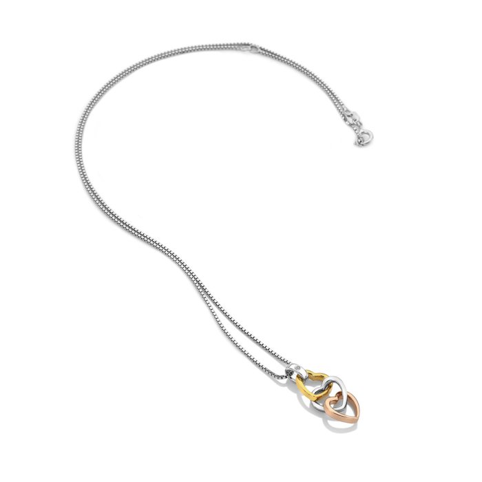 Strieborný prívesok Hot Diamonds Trio Triple Heart RG DP836