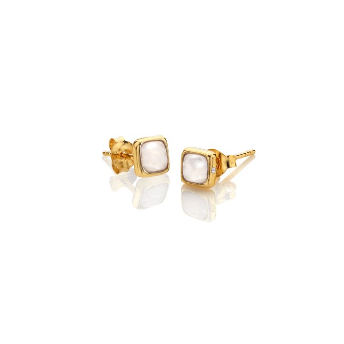Strieborné náušnice Hot Diamonds X Gemstones Square DE770