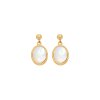 Strieborné náušnice Hot Diamonds X Gemstones Oval DE775