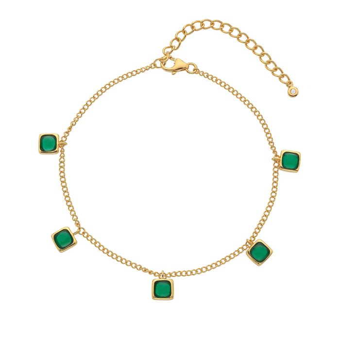 Strieborný náramok Hot Diamonds X Gemstones Square DL663