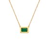 Strieborný náhrdelník Hot Diamonds X Gemstones Rectangle DN181
