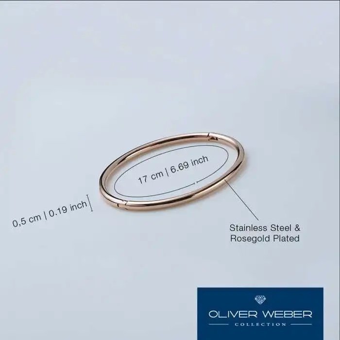 Náramok s krištáľmi Swarovski Oliver Weber Plain Steel