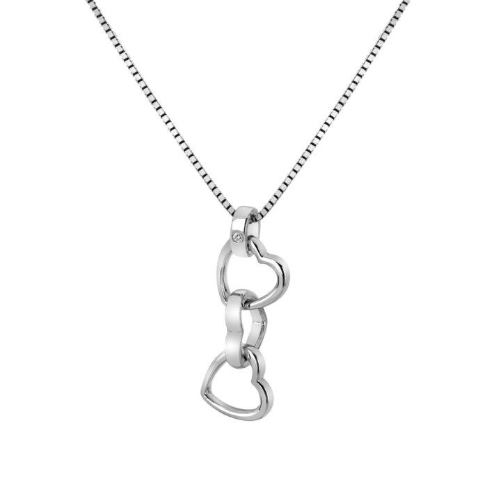Strieborný prívesok Hot Diamonds Trio Triple Heart DP835
