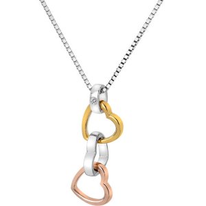 Strieborný prívesok Hot Diamonds Trio Triple Heart RG DP836