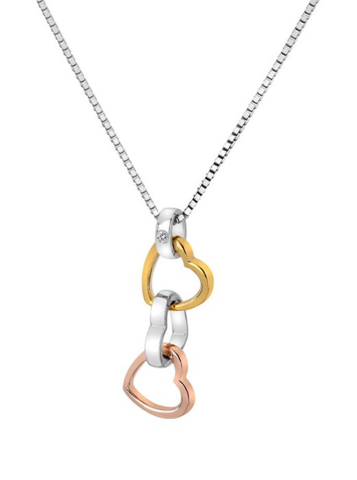 Strieborný prívesok Hot Diamonds Trio Triple Heart RG DP836